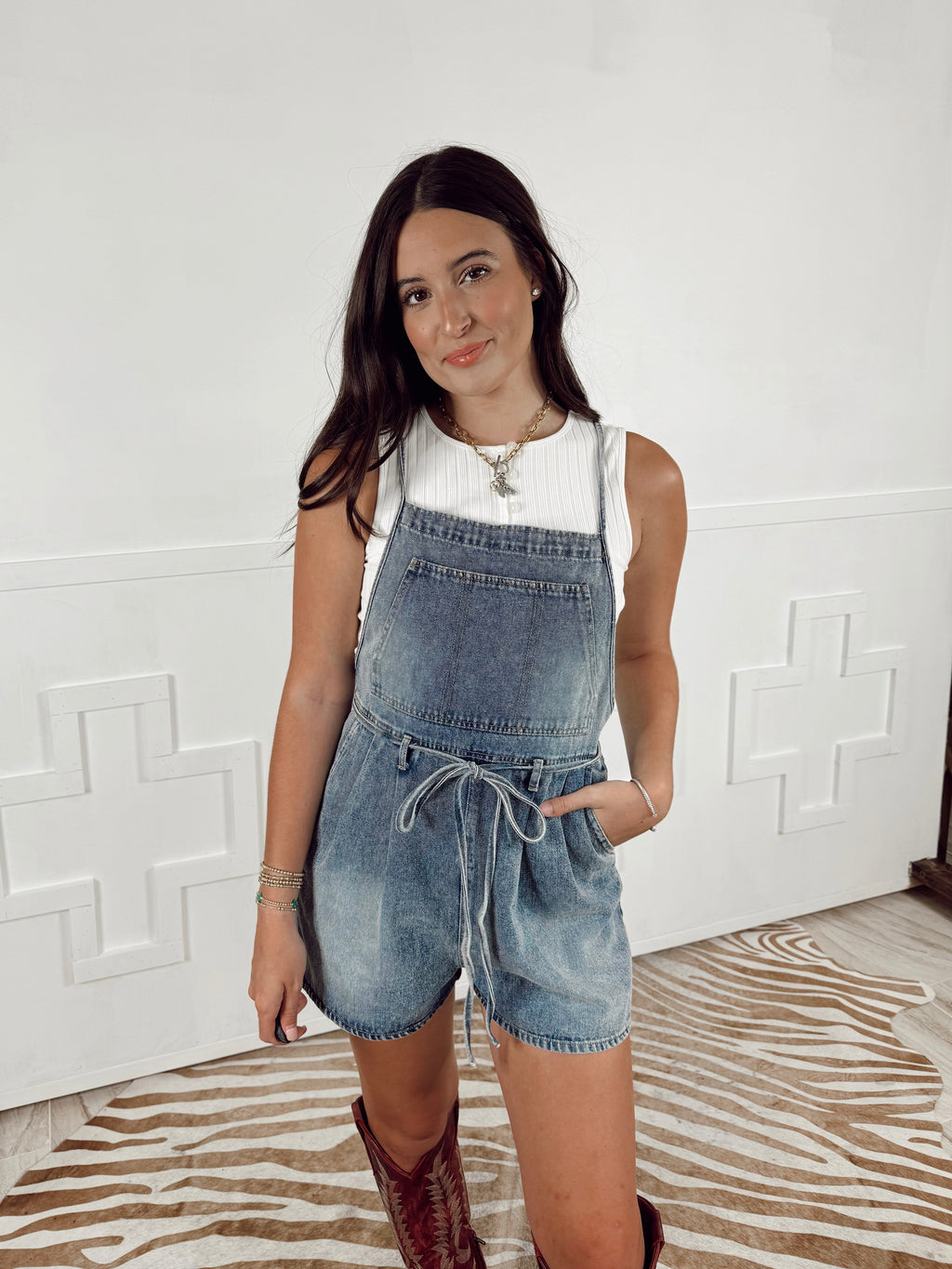 The Durango Denim Romper EXTRA SMALL