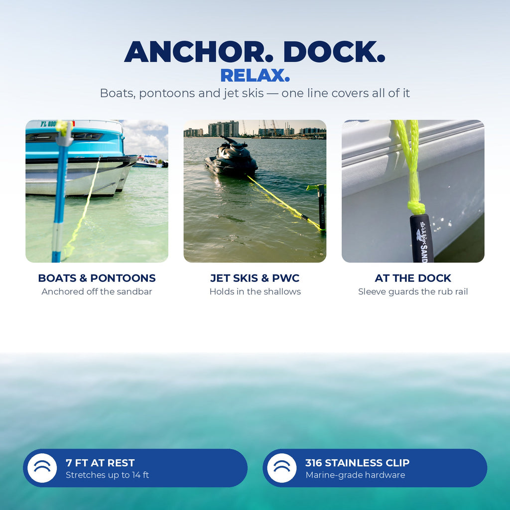 7-14ft Bungee Dock & Anchor Line