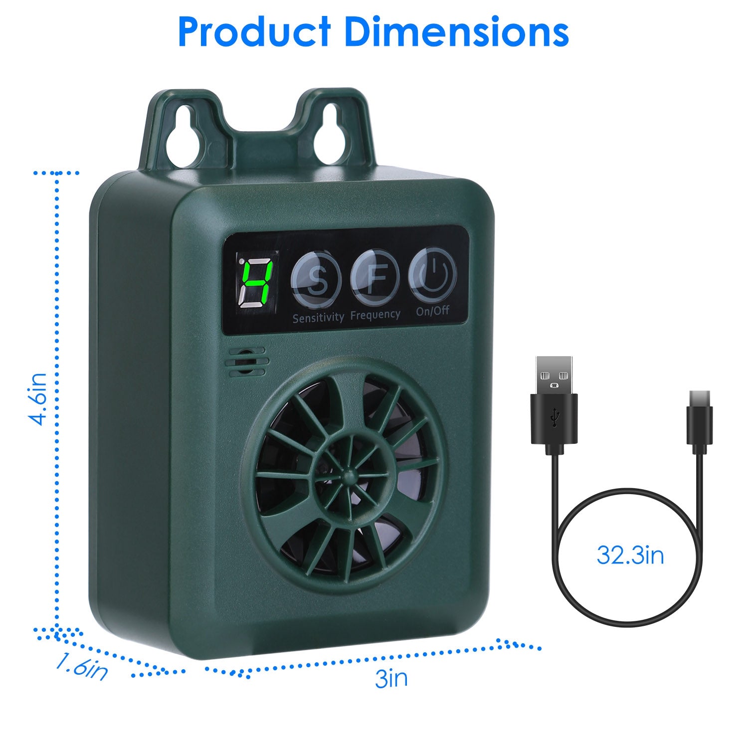 Ultrasonic Anti-barking Device for Indoor/Outdoor Use