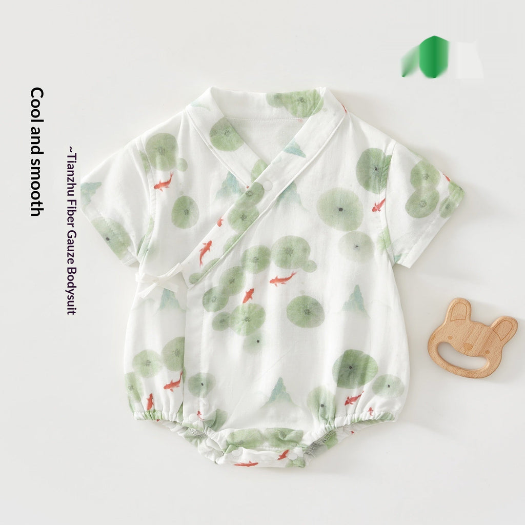 Baby Bamboo Cotton Summer Outfit Triangular Romper Made Of Bamboo Fiber