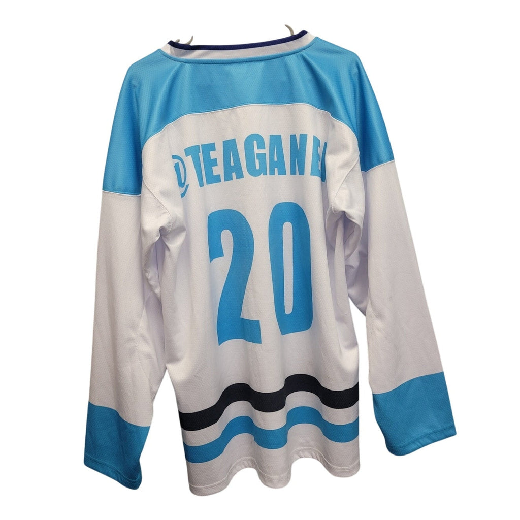 Mens Large 100% Polyester Skating Lion Teaganeh 20 Long Sleeve Lace Up Jersey