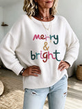 Merry & Bright Dropped Shoulder Sweater