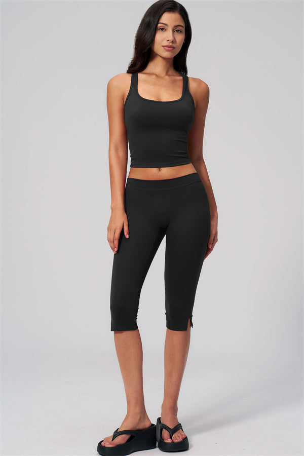 The Revive Crop Top Capri Leggings 2-Piece Set