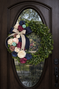 Wood Flower Wreath