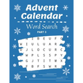 Advent Calendar Word Search: Christmas Puzzle Activity Book with Coloring Part Holiday Countdown for Gift - Paperback