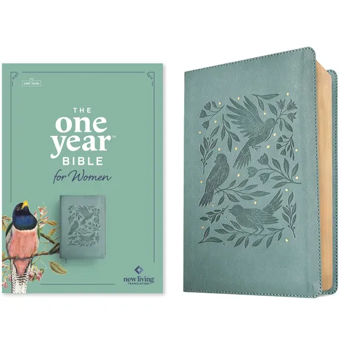 NLT the One Year Bible for Women (Leatherlike, Birdsong Teal) - Imitation Leather