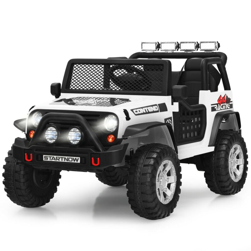 12V Kids Electric Ride On Truck with Remote Control and Operation Lever