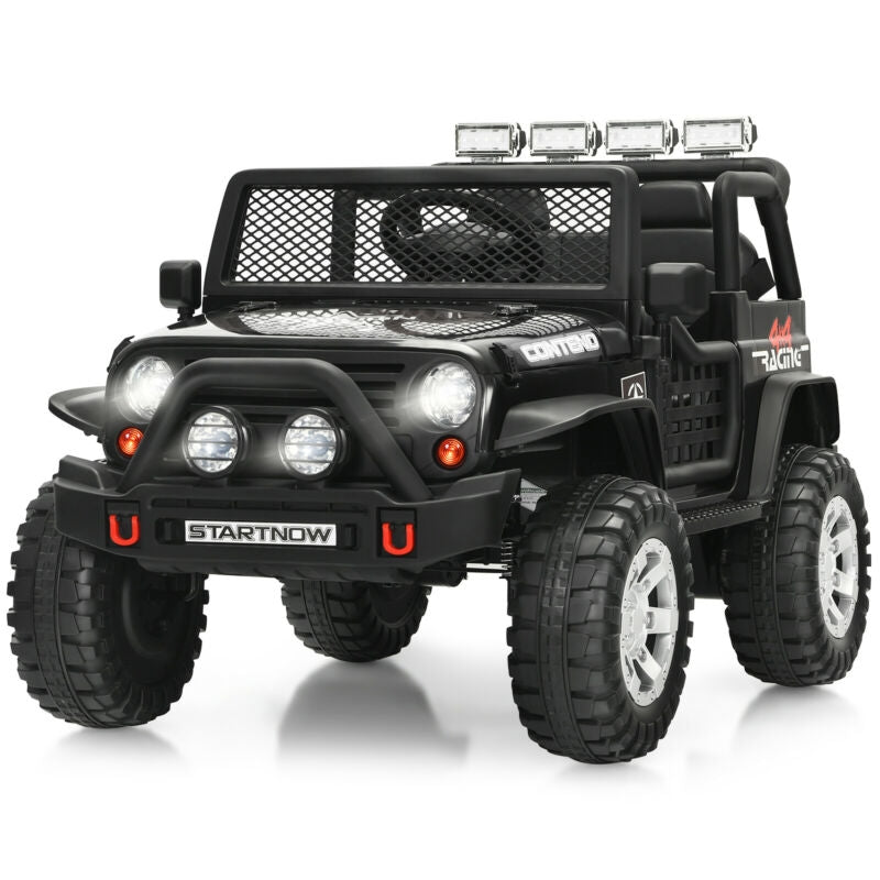 12V Kids Electric Ride On Truck with Remote Control and Operation Lever
