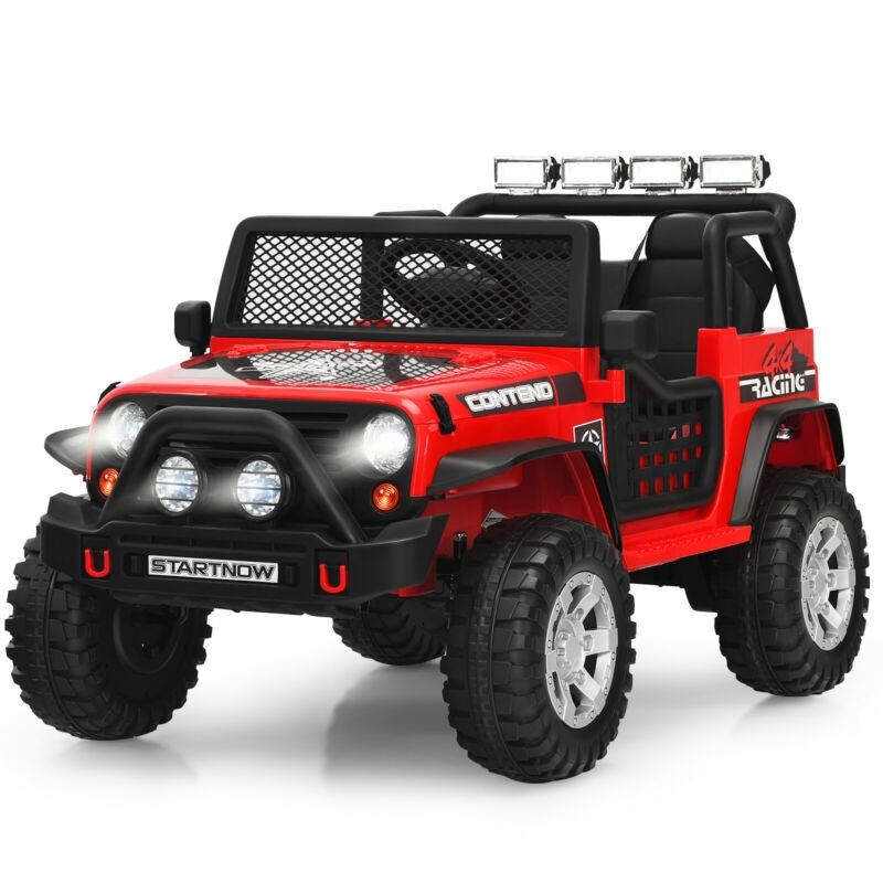 12V Kids Electric Ride On Truck with Remote Control and Operation Lever