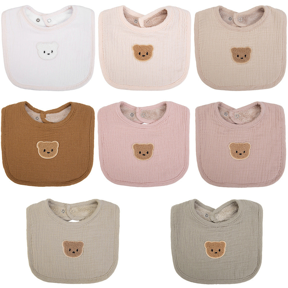 Creative Cartoon Animal Print Baby Cotton Bib