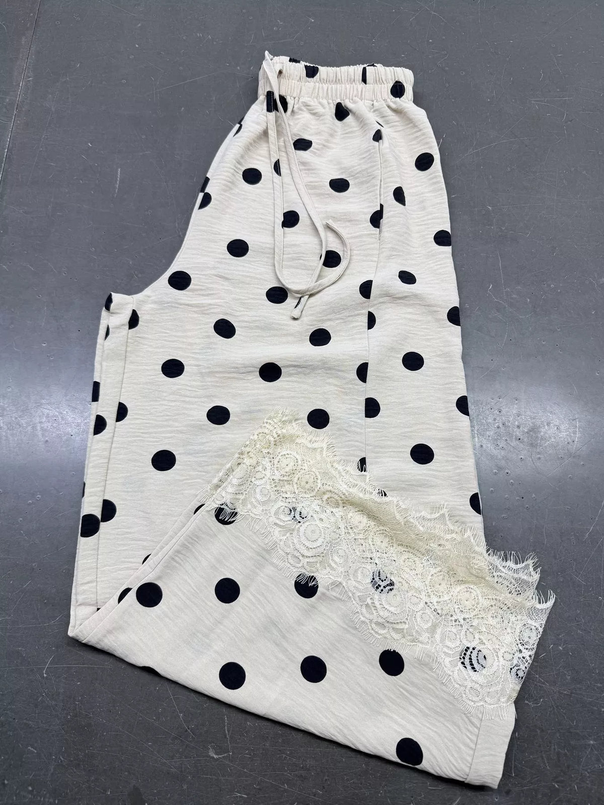 Drawstring Wide Leg Pants