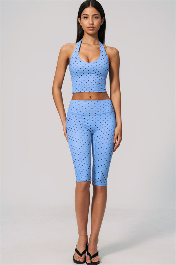 The Frame Halter Tank Top Capri Leggings 2-Piece Set