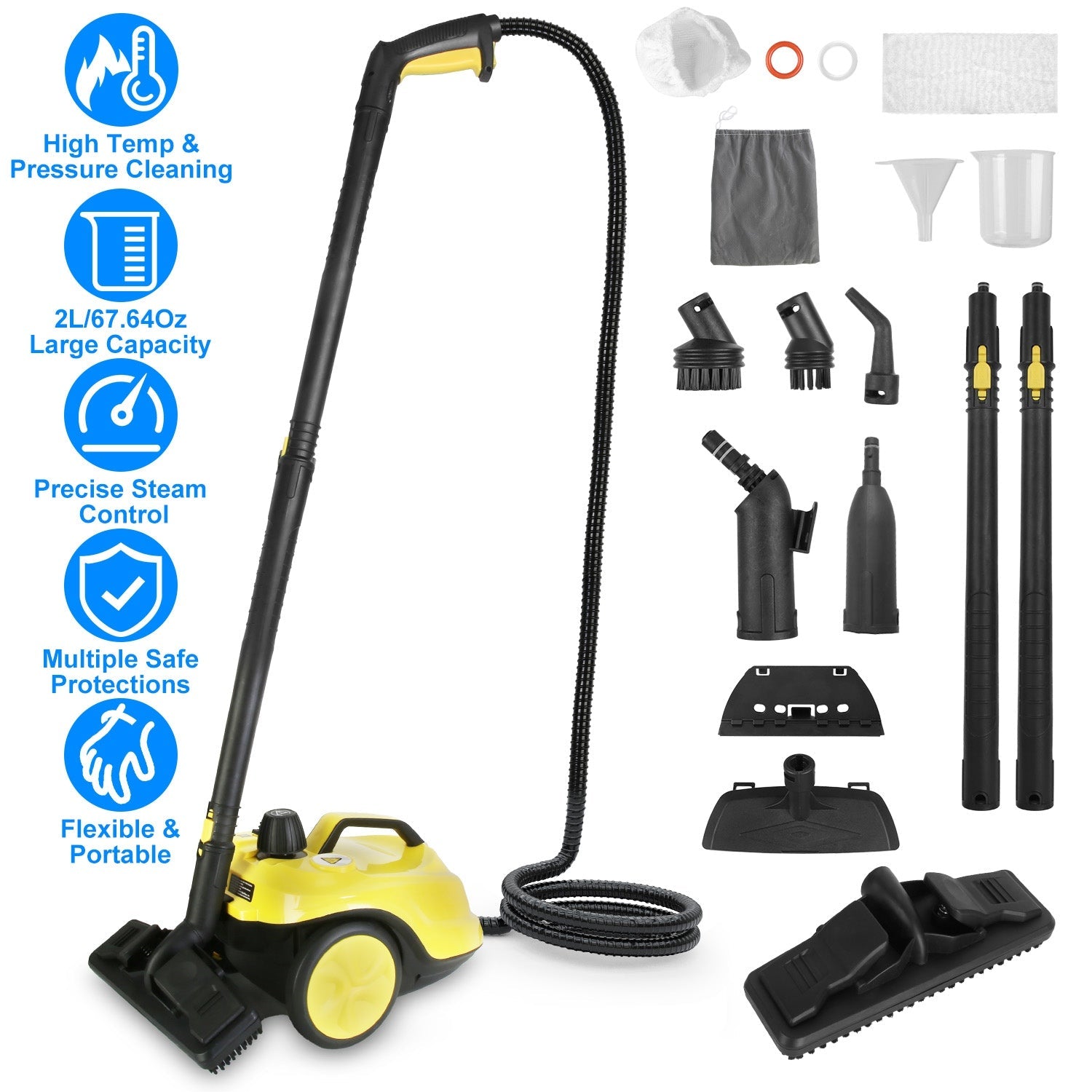 Steam Cleaning Machine with Wheels – All-Surface Deep Clean