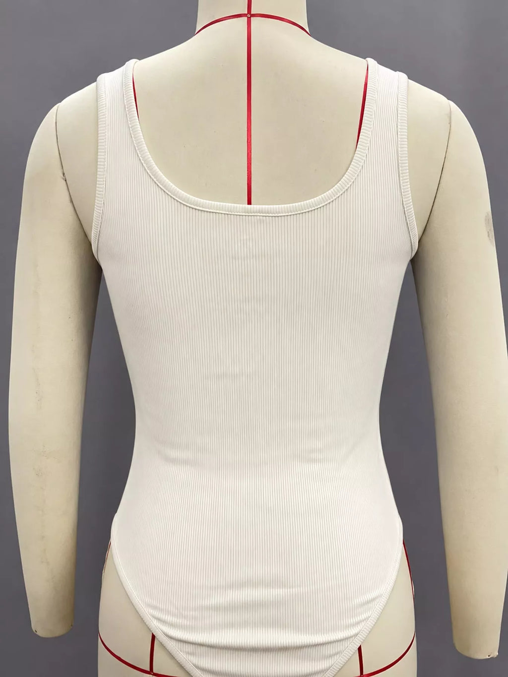 Full Size Ribbed Knit Sleeveless Scoop Neck Bodysuit Plus Size