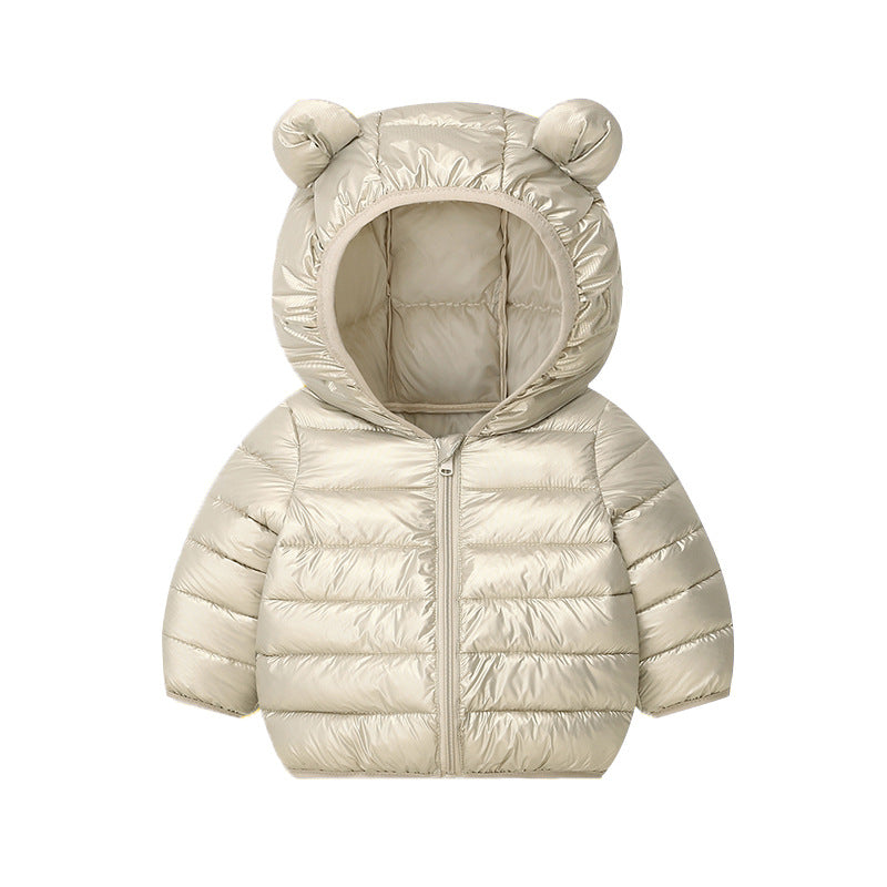 New Spring Autumn And Winter Solid-color Versatile Cotton Coat For Children