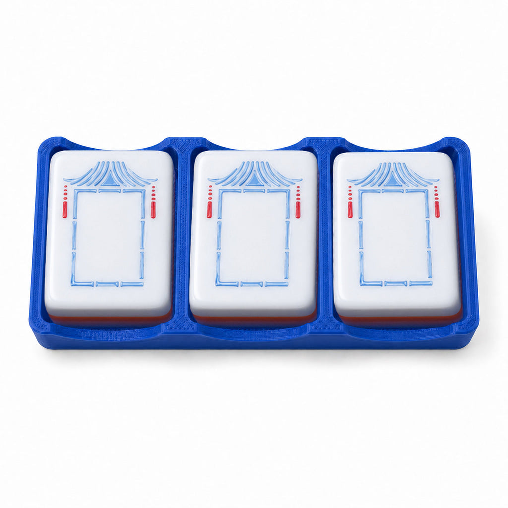 3-Slot Mahjong Tile Exchange Tray, 3D Printed Mahjong Passing Holder For 3 Tiles, Compact American Mahjong Game Accessory
