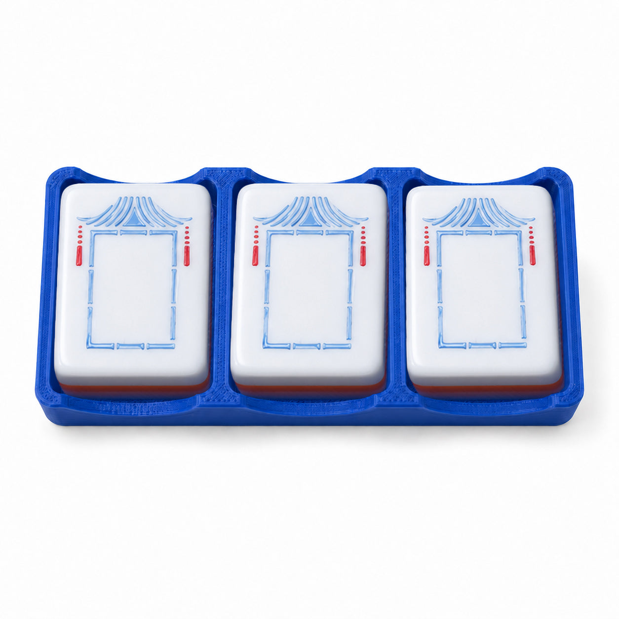 3-Slot Mahjong Tile Exchange Tray, 3D Printed Mahjong Passing Holder For 3 Tiles, Compact American Mahjong Game Accessory