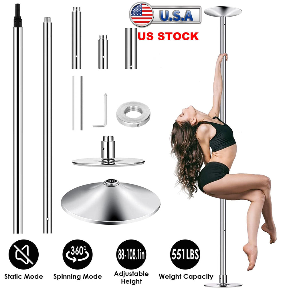Stripper Dance Pole: Spinning & Static Modes