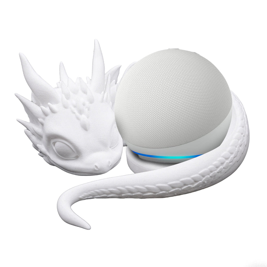 3D Printed Dragon Speaker Stand, Fantasy Decorative Smart Speaker Holder, Sculptural Desktop Audio Accessory For Home Office
