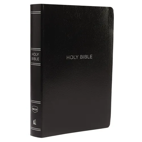 NKJV, Reference Bible, Center-Column Giant Print, Leather-Look, Black, Indexed, Red Letter Edition, Comfort Print - Imitation Leather