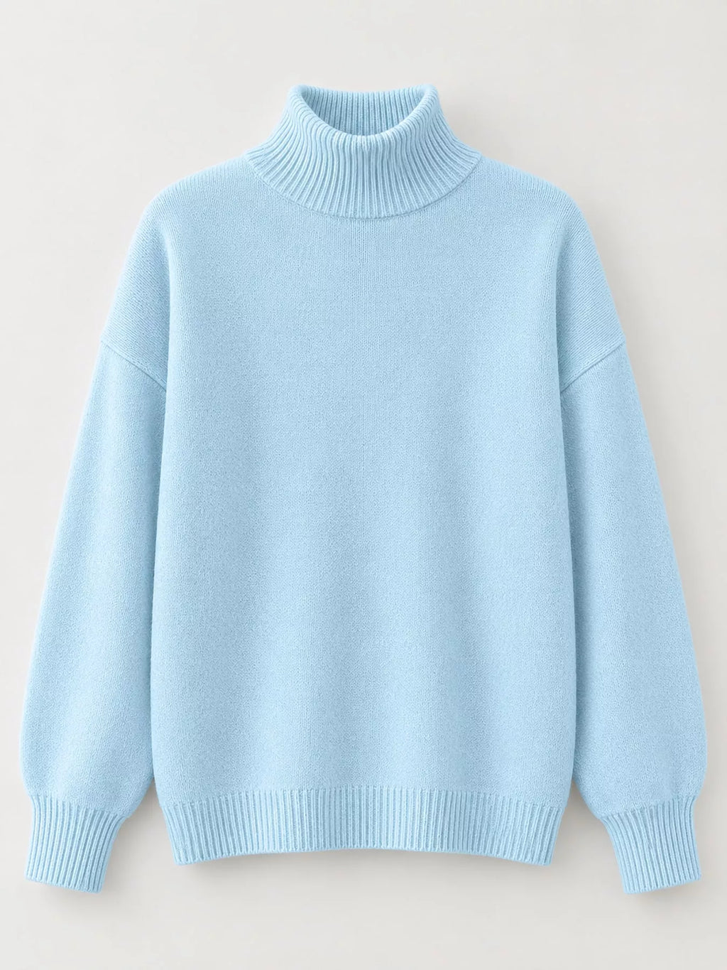 Turtleneck Dropped Shoulder Sweater