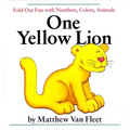 One Yellow Lion: Fold-Out Fun with Numbers, Colors, Animals - Hardcover