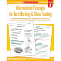 Informational Passages for Text Marking & Close Reading: Grade 1: 20 Reproducible Passages with Text-Marking Activities That Guide Students to Read St - Paperback
