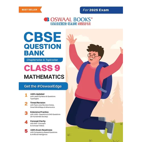 Oswaal CBSE Question Bank Class 9 Mathematics, Chapterwise and Topicwise Solved Papers For 2025 Exams - Paperback