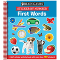 Brain Games - Sticker by Number: First Words (for Kids Ages 3-6): A Kid's Sticker Activity Book with More Than 150 Stickers! - Spiral