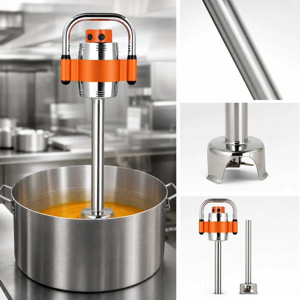 Dynamic SMX MX043ES Single-Speed Immersion Blender, 16-Inch Stainless Steel Shaft, 30-Gallon Capacity, Detachable Bell