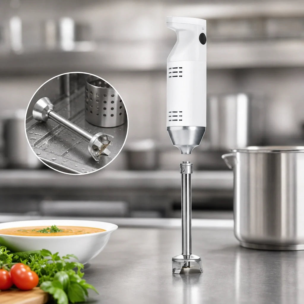 Dynamic MiniPro MX070.04 Hand-Held Variable-Speed Immersion Blender, 7-Inch Detachable Shaft, 230V, 4 Cutter Blades