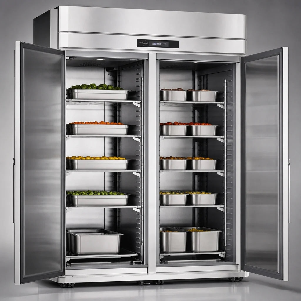 Victory Refrigeration UltraSpec™ HIS-2D-1 Two-Section Roll-In Heated Cabinet, 67.2 Cu. Ft., Stainless Steel, Full-Height Solid Doors