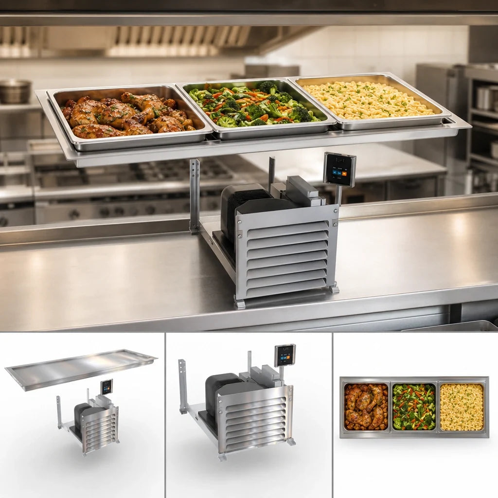 Duke HotFrost™ HTO2-SL 55-Inch Recessed Hot Top Overshelf Warmer, Stainless Steel, Programmable Touchscreen Controls