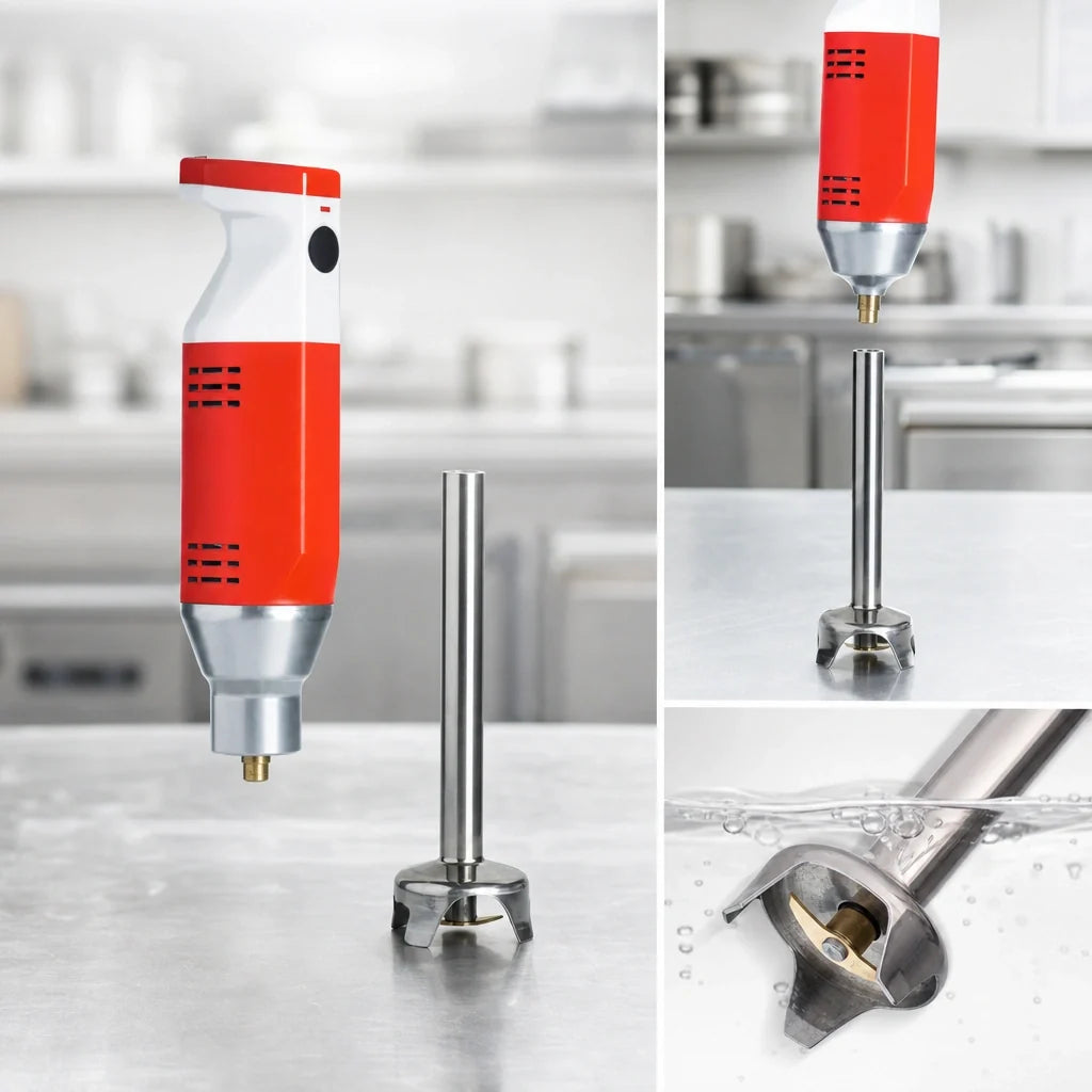Dynamic MiniPro MX070.02 Hand-Held Variable-Speed Immersion Blender, 7-Inch Detachable Shaft, 4 Blades, 230V/200W