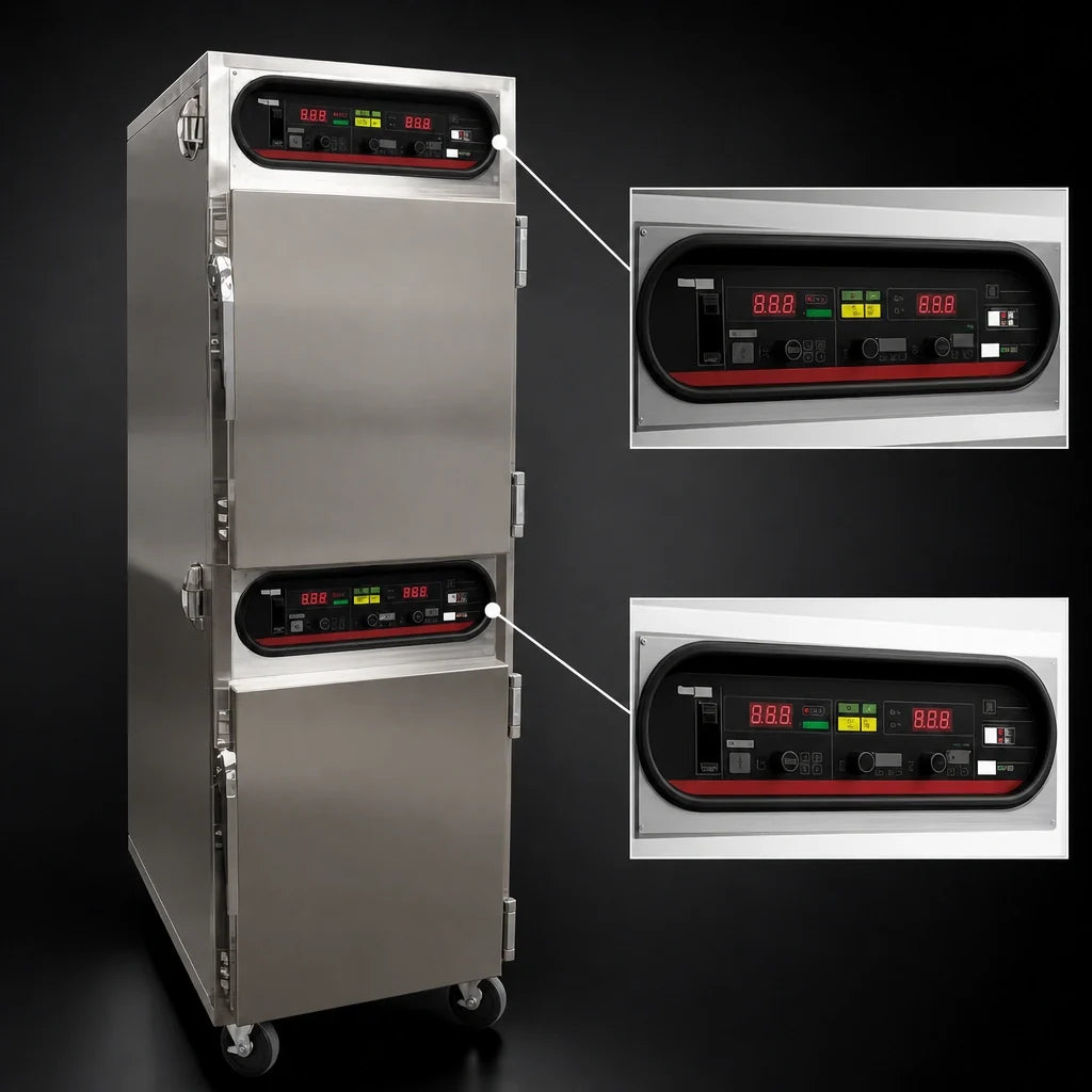 Carter-Hoffmann CH1600U Full-Height 2-Compartment Electric Cook & Hold Cabinet, Digital Controls, 16-Pan Capacity, Stainless Steel