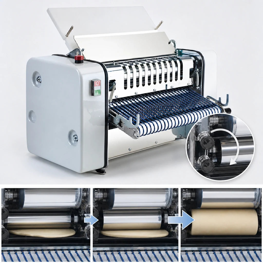 Univex T50 Vertical Bench Dough Sheeter, 20-Inch Maximum Dough Width, 0-0.71-Inch Adjustable Rollers, 115V