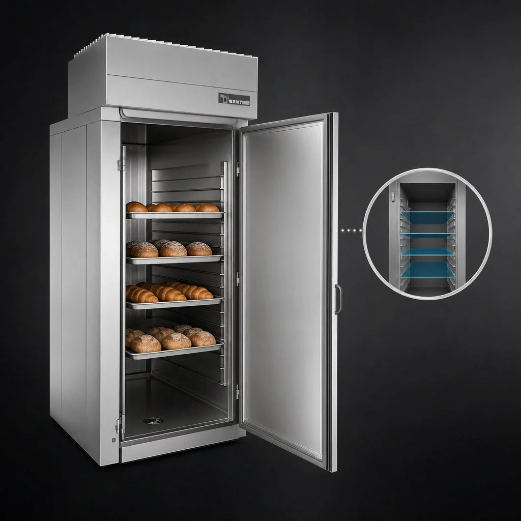 Baxter PW1E-120.5"D Roll-In Electric Proofer Cabinet, Single Section, 4-Rack Capacity, Stainless Steel, Digital Controls