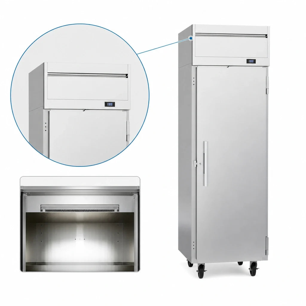 Victory Refrigeration Elite™ VEFSA-1D-SD-HC 1-Section Top-Mount Reach-In Freezer, 21.66 Cu. Ft., 26-Inch Wide, Solid Right-Hand Door