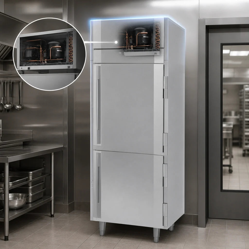 Victory Refrigeration UltraSpec™ FS-1D-S1-PT-HD-HC Pass-Thru Solid Half-Door Freezer, 1-Section, 23.7 Cu. Ft., Stainless Steel