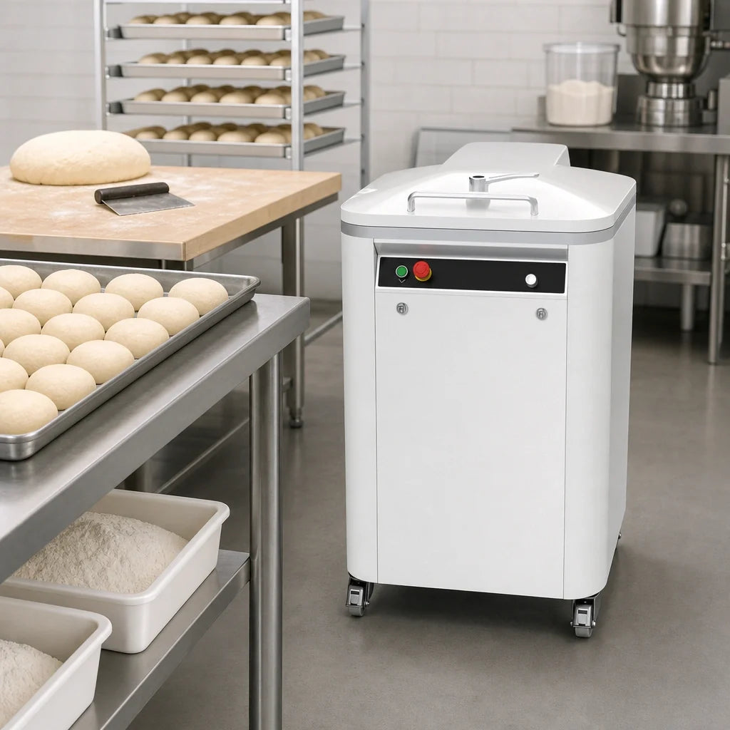 Univex AQD48 Automatic Square Dough Divider, 48-Piece Hydraulic Floor Model, 2.11–14.1 oz. Portions, 5,700 Pieces/Hour