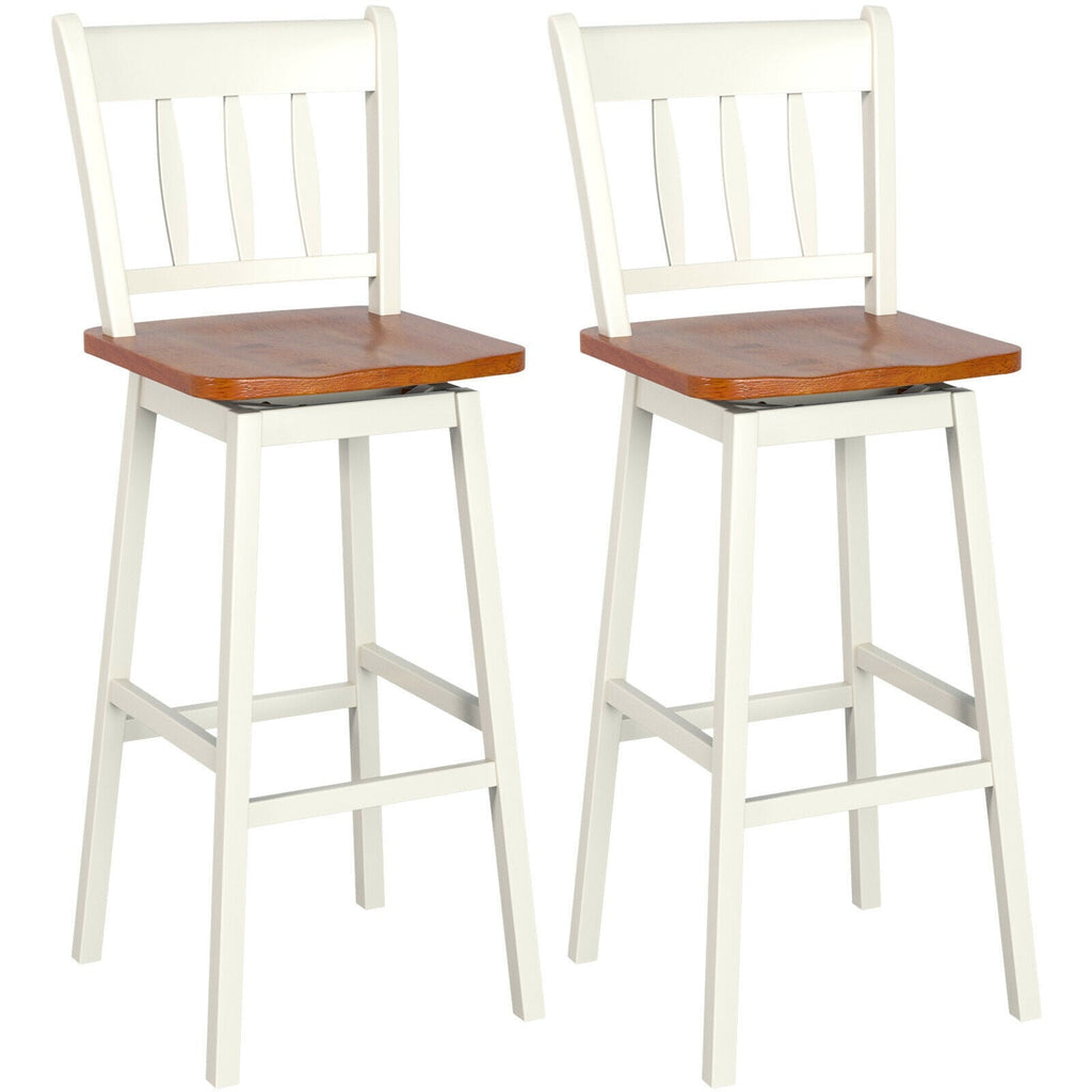 30.5 Inches Set of 2 Swivel Bar Stools with 360¬∞ Swiveling