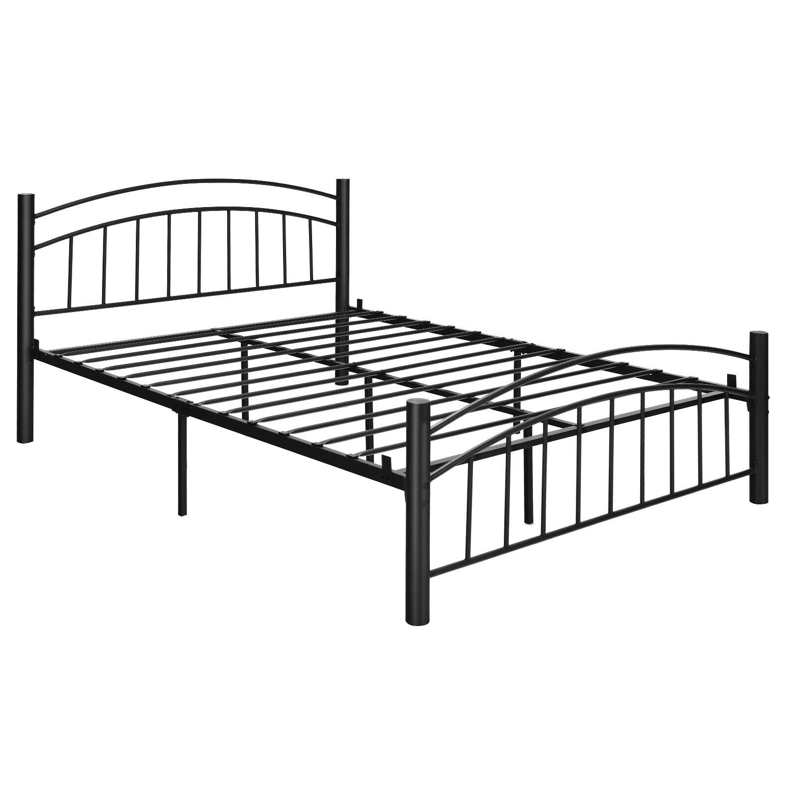 Modern Platform Bed with Headboard and Footboard