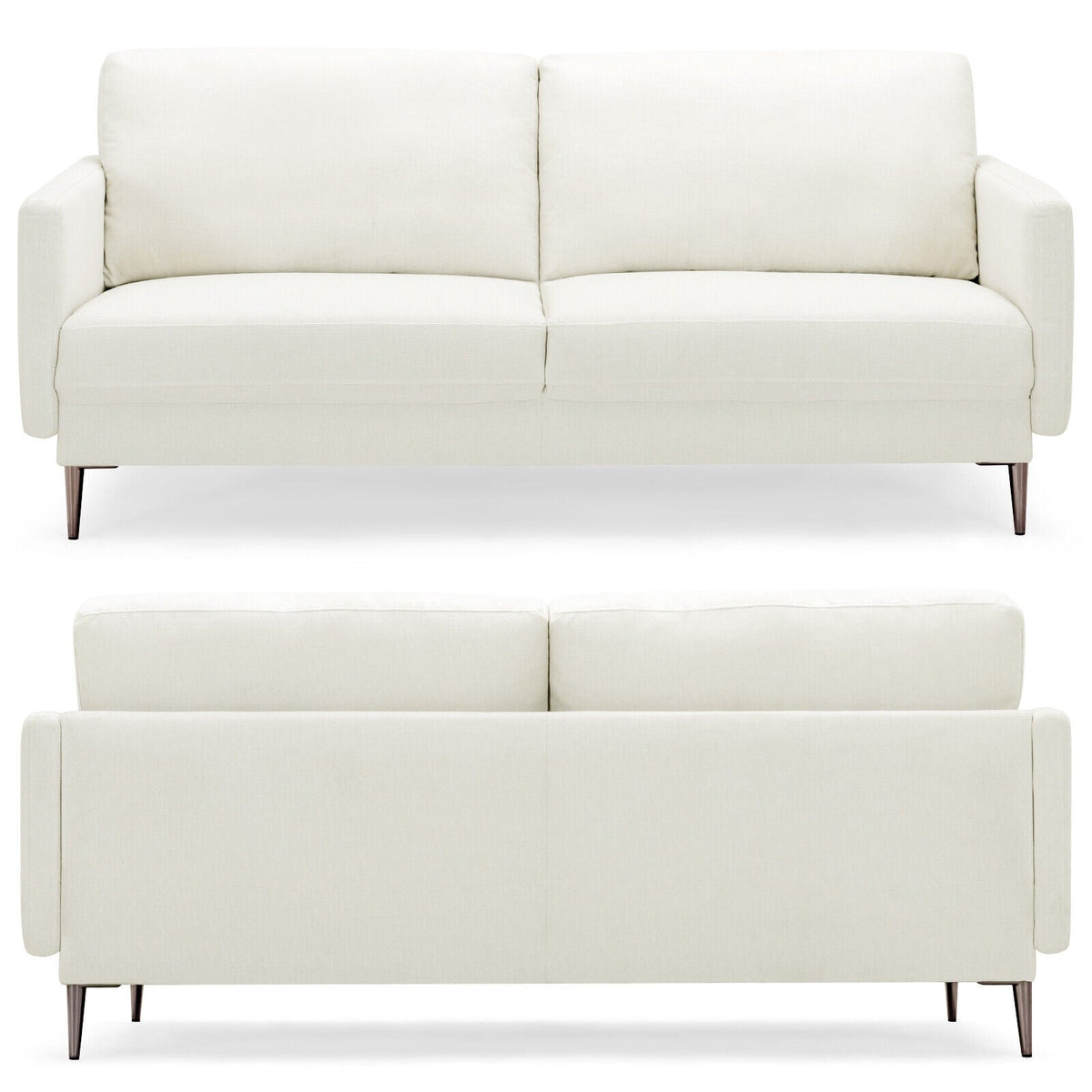 Modern Loveseat with Comfy Backrest Cushions