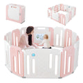 14 Panels Kids Safety Activity Play Center with Drawing Board