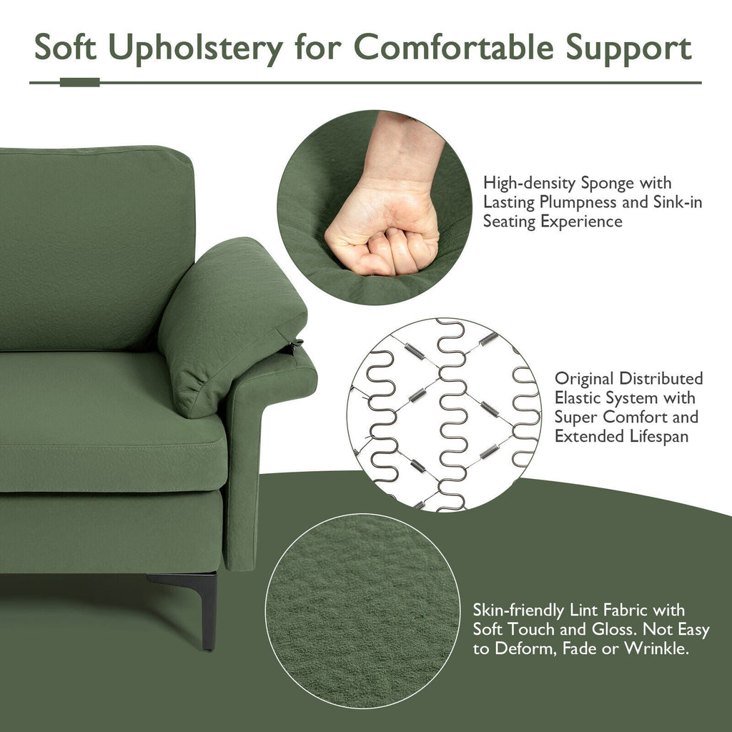 Extra Large Modular L-shaped Sectional Sofa with Reversible Chaise for 4-5 People