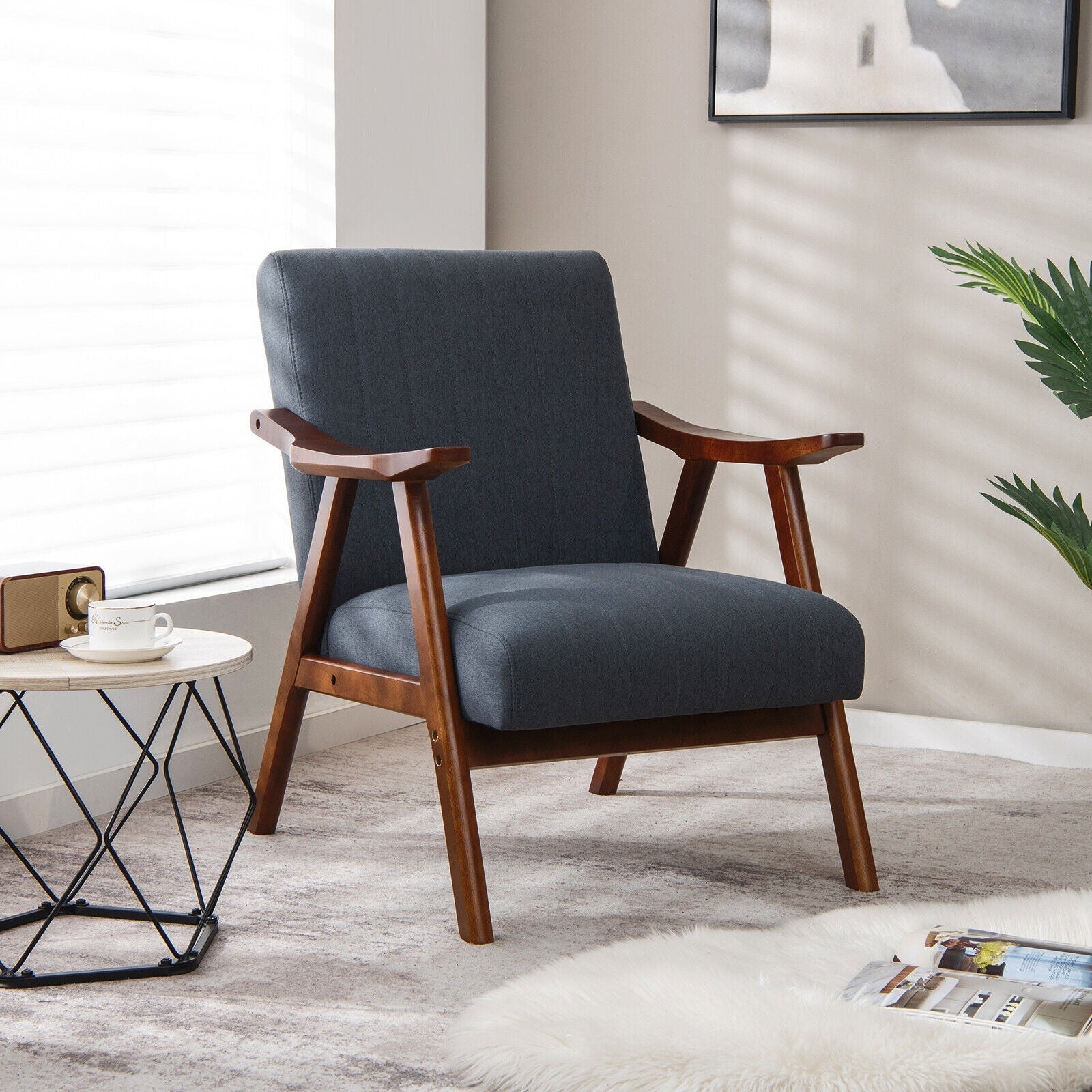 Modern Accent Chair Leisure Armchair with Felt Pads