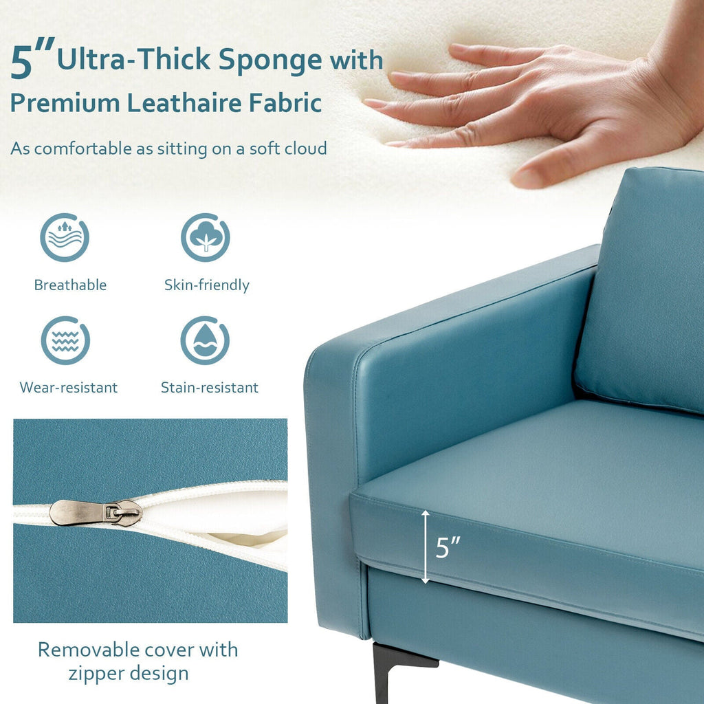 Modern Accent Armchair with Side Storage Pocket