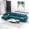 Extra Large L-shaped Sectional Sofa with Reversible Chaise and 2 USB Ports for 4-5 People