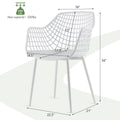 Set of 4 Heavy Duty Modern Dining Chair with Airy Hollow Backrest