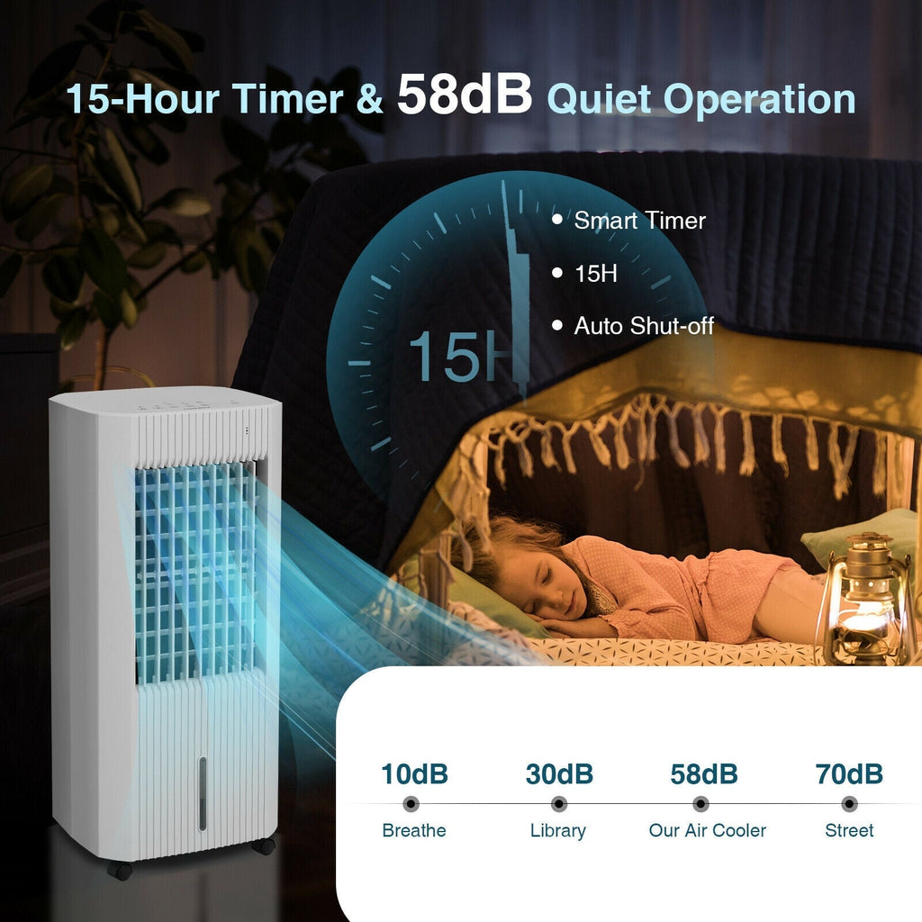 3-in-1 Evaporative Air Cooler with 3 Modes-White